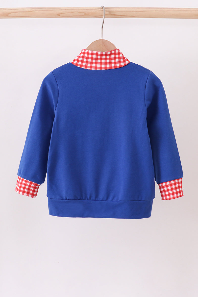 Blue Character Pull-over Top