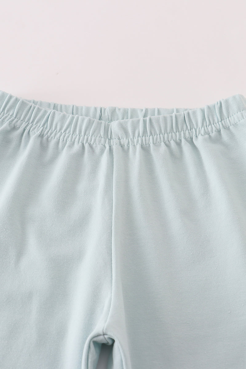 Pink Embroidery Pants Set