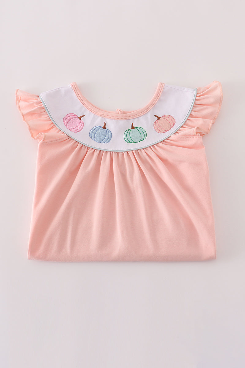 Pink Embroidery Pants Set