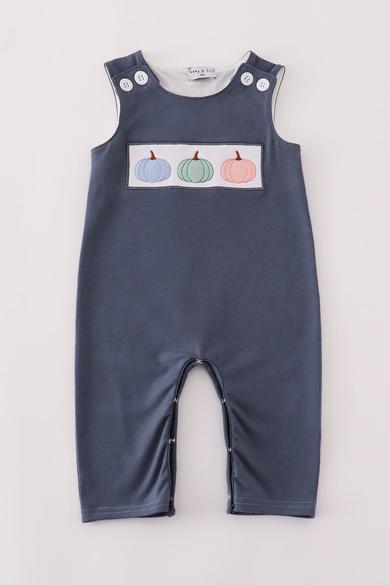 Navy Pumpkin Embroidery Jonjon