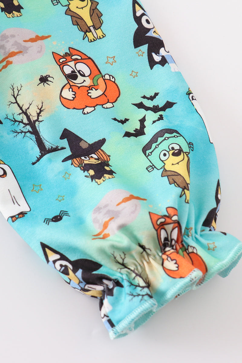 Halloween Character Print Girl Dress