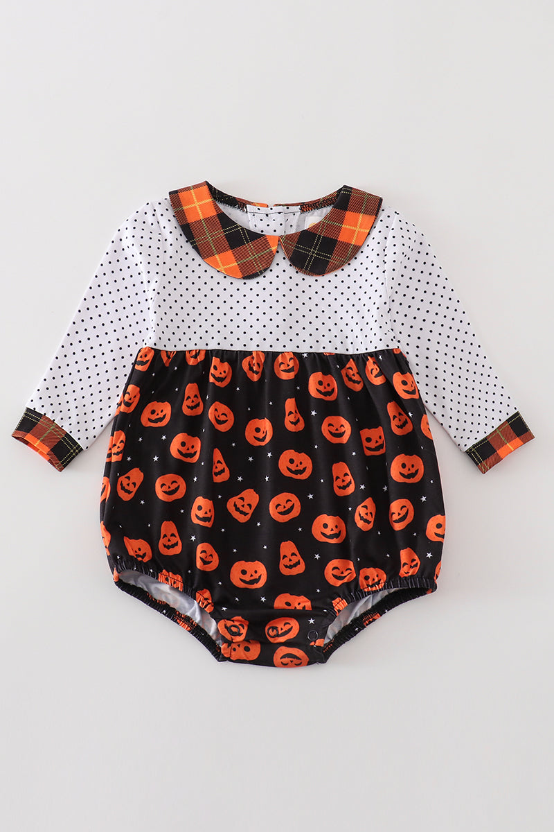 Premium Orange Halloween Pumpkin Girl Bubble