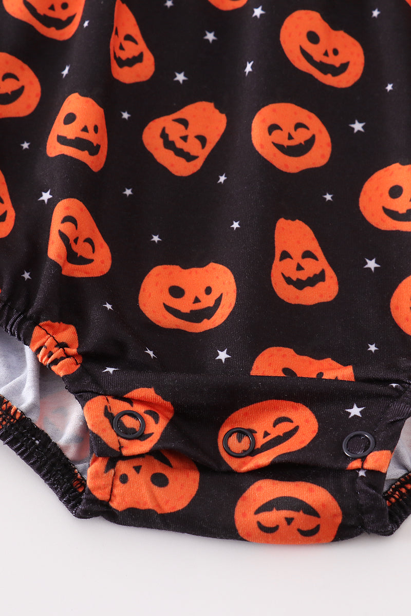 Premium Orange Halloween Pumpkin Girl Bubble