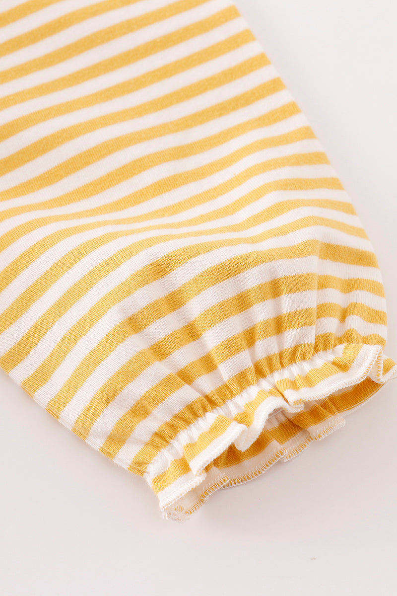 Platinum Yellow Halloween Print Stripe Dress