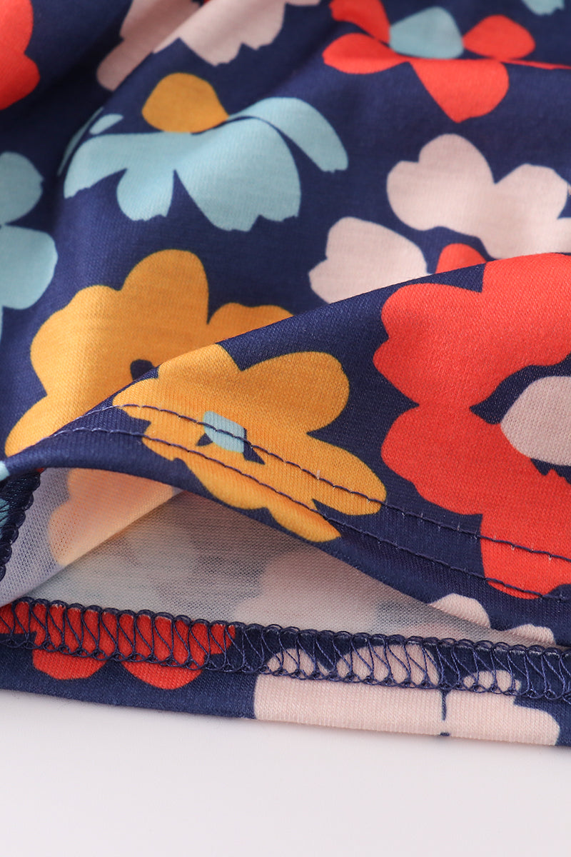 Blue Floral Bloomer Set