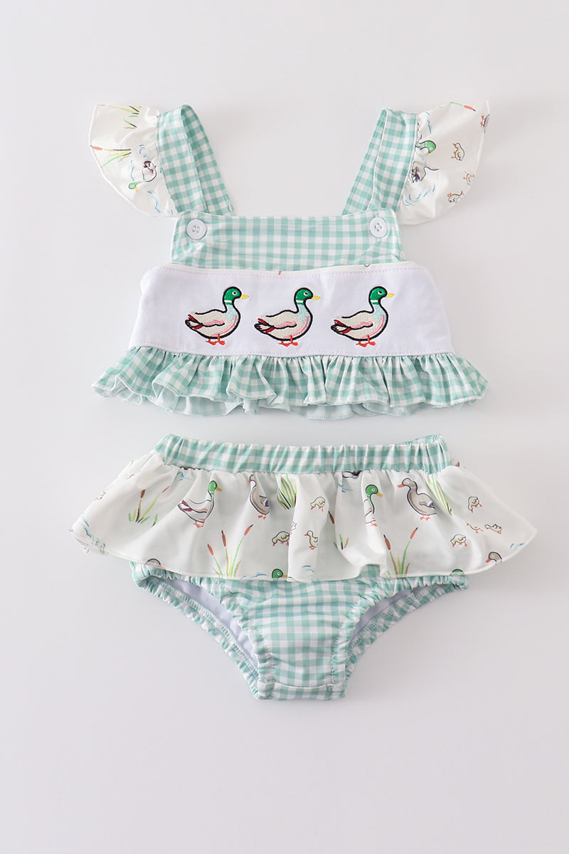 Sage Duck 2Pc Girl Swimsuit