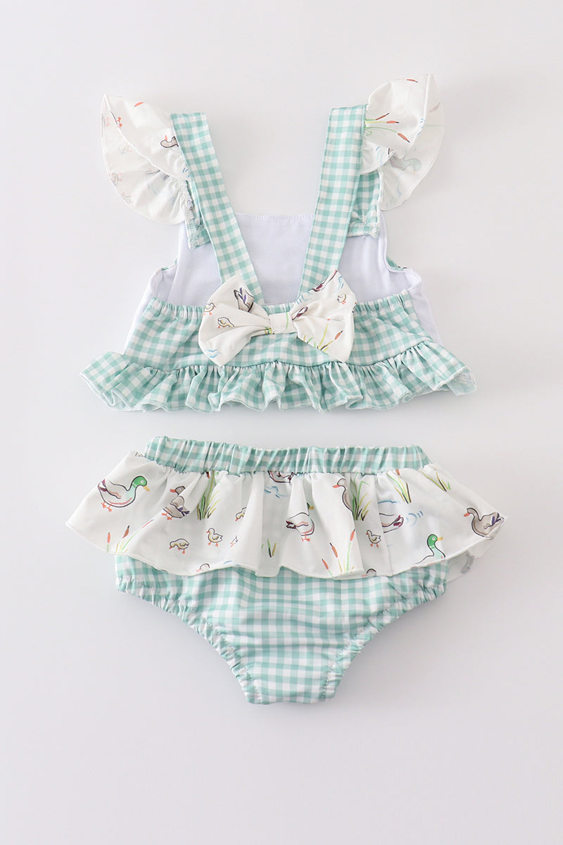 Sage Duck 2Pc Girl Swimsuit
