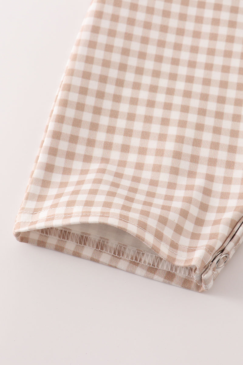 Gingham Puppy Embroidery Boy Jonjon