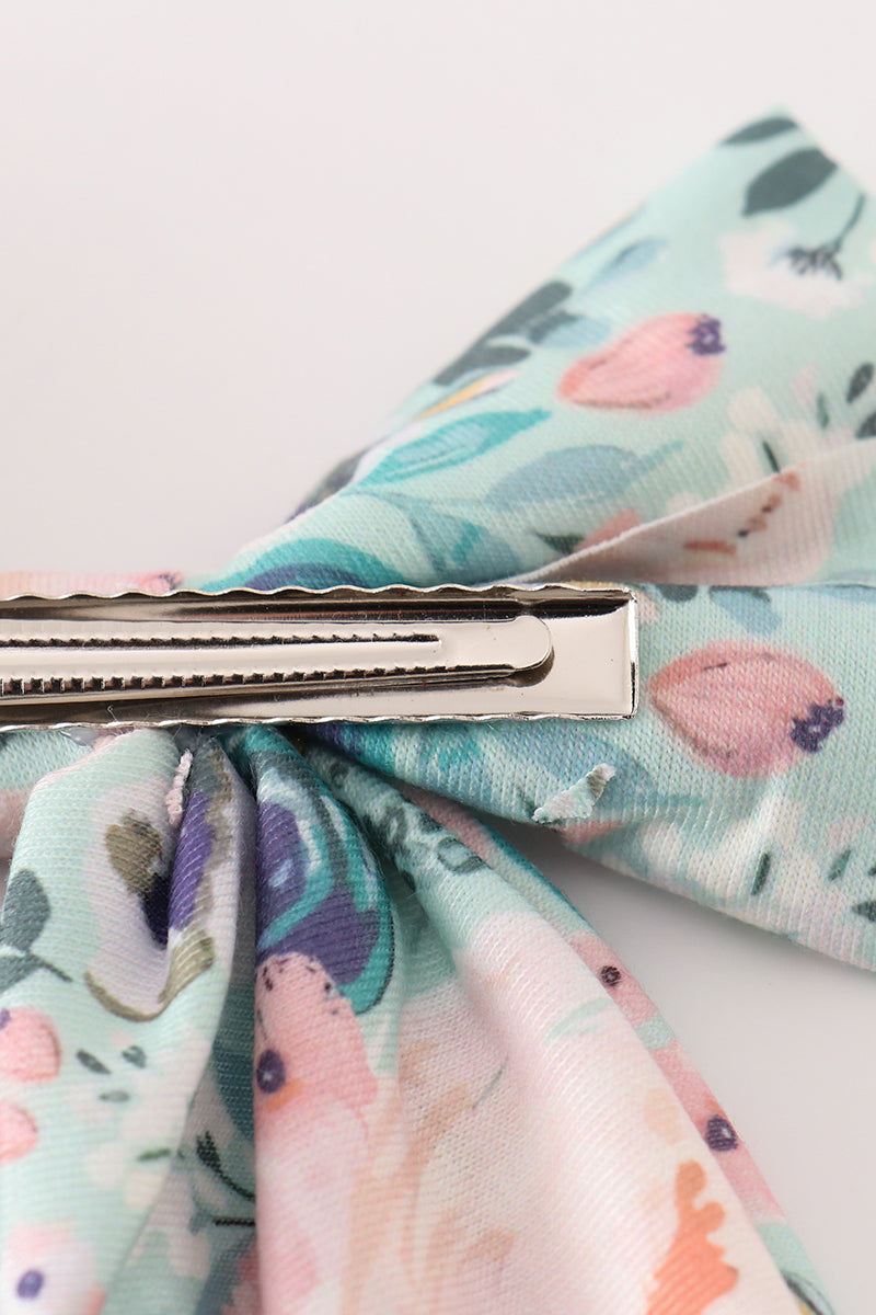 Green Garden Serenity Print Girl Sailor Bow