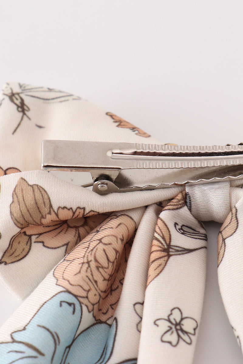 Floral Print 1Pc Hair Bow