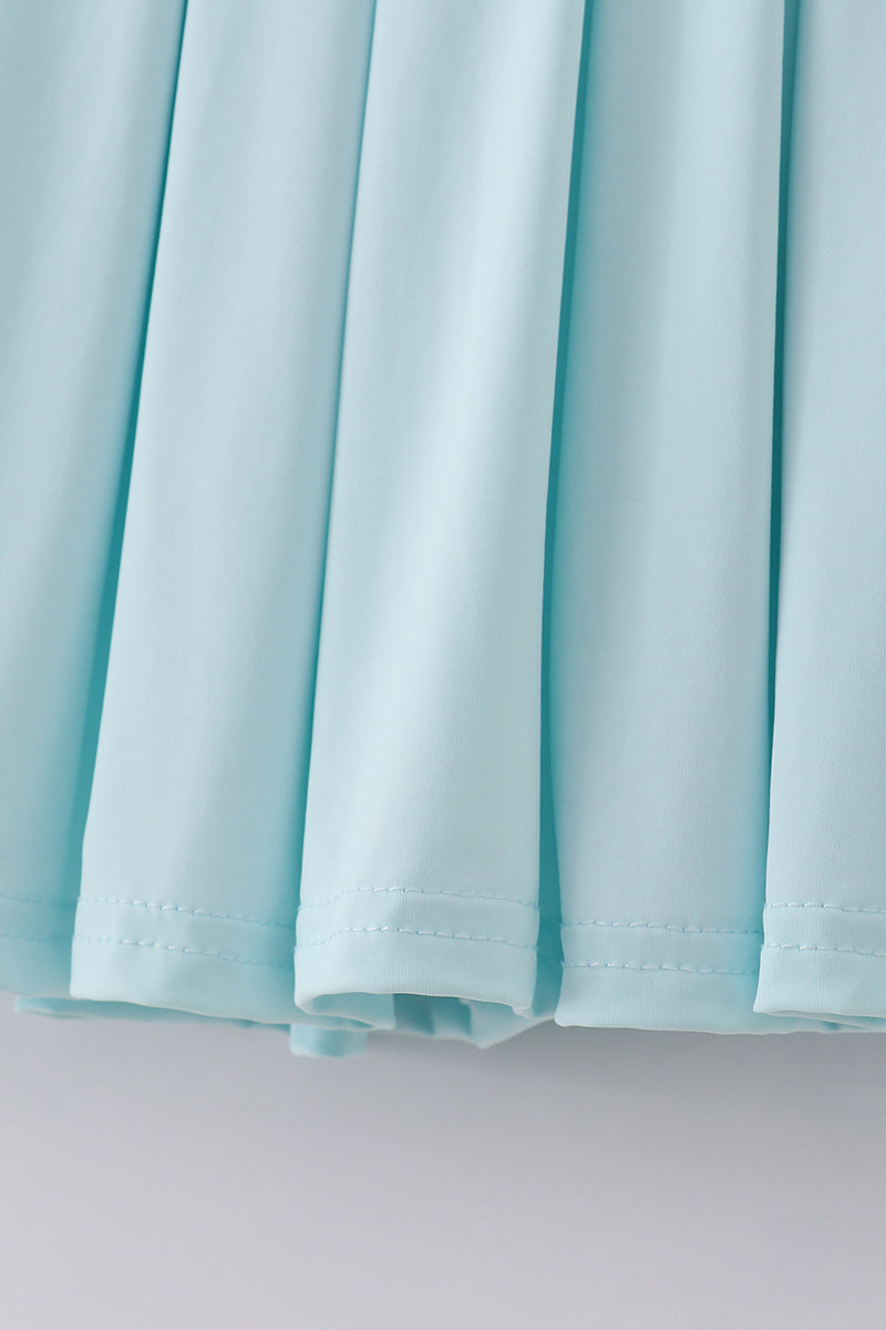 Blue Pleats Active Skorts