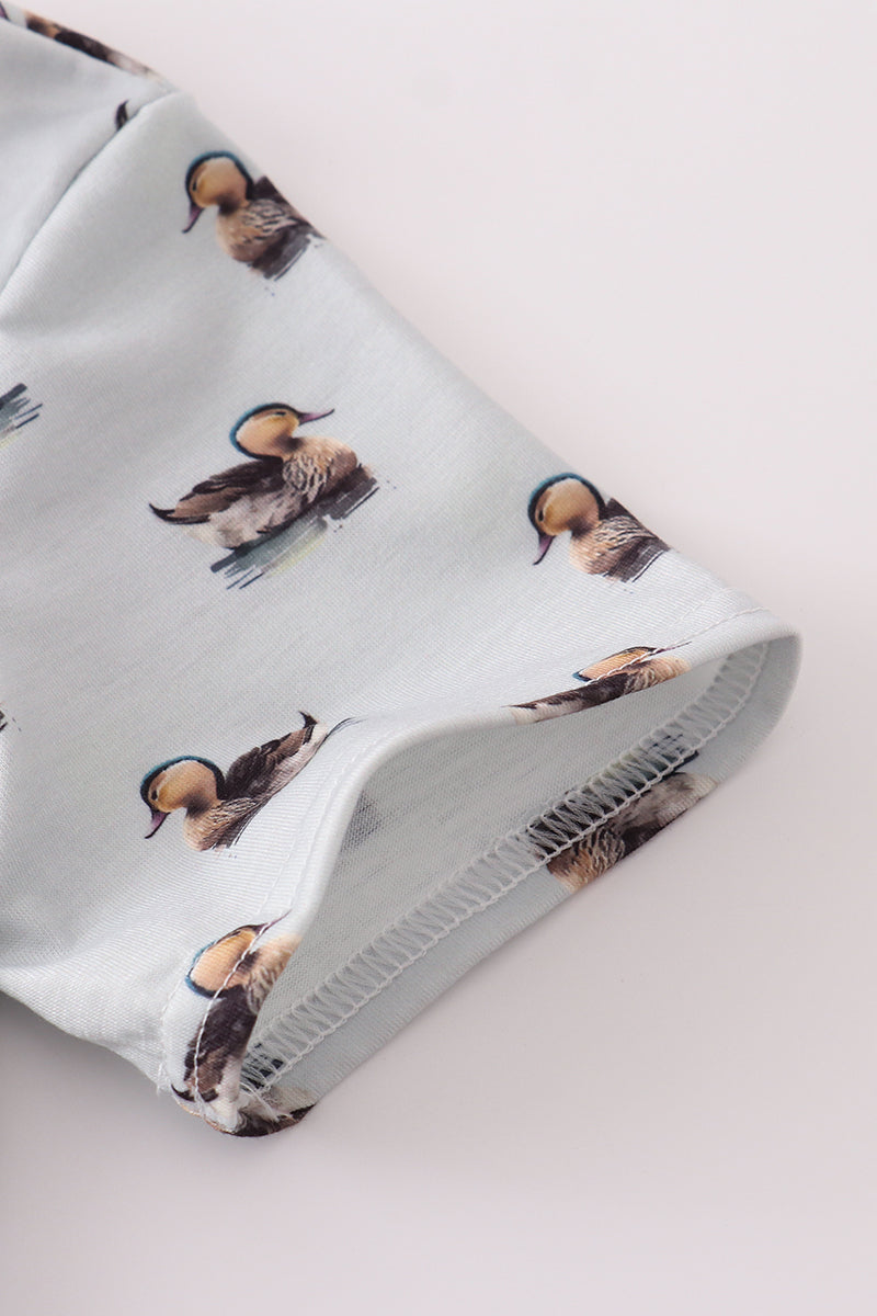 Duck Print Shorts Set