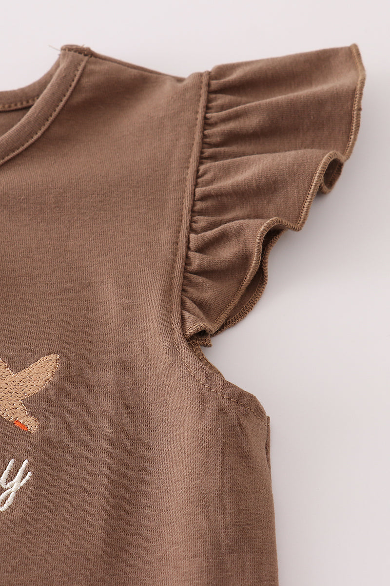 Brown God's Country Embroidery Bloomer Set