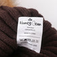 Brown Knit Pom Pom Beanie Hat Baby Toddler Adult