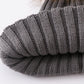 Grey Knit Pom Pom Beanie Hat Baby Toddler Adult