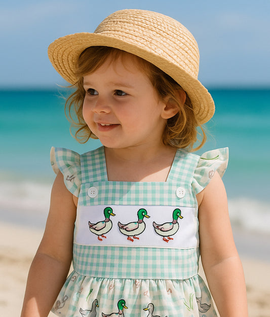Sage Duck Girl Swimsuit