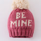 Pink Be Mine Knit Beanie Pom Pom Hat