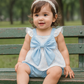 Blue Bow Classic Lattice Charm Bloomer Set