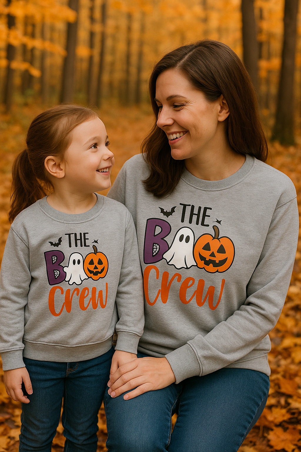 Grey The Boo Crew Mom&Me Top