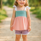 Multicolored Smocked Girl Set