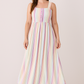 Multicolored Stripe Women Dress