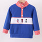 Blue Character Pull-over Top
