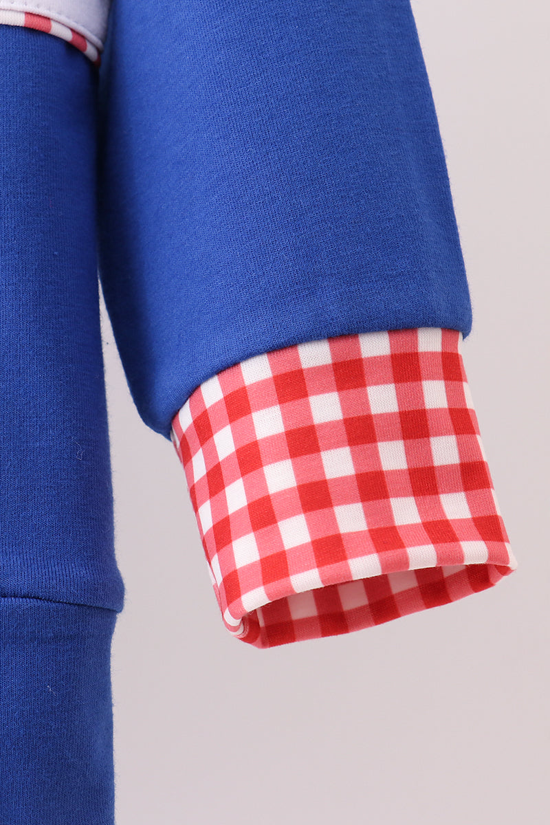 Blue Character Pull-over Top