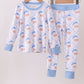 Blue Santa Claus Bamboo Pajama Set