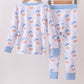 Blue Santa Claus Bamboo Pajama Set