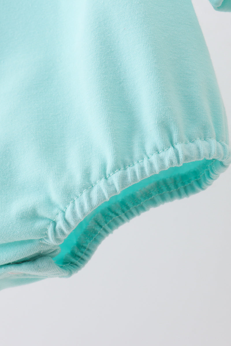 Blue Gingerbread Applique Bubble