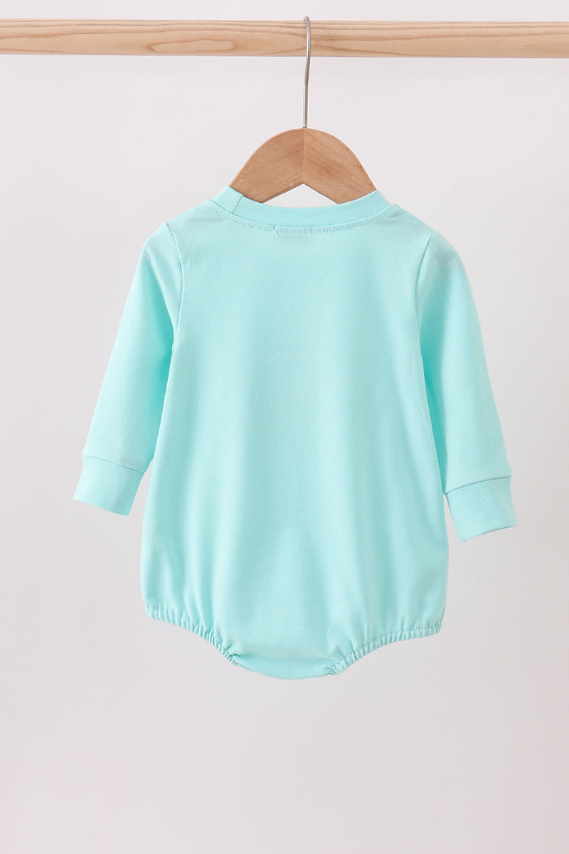 Blue Gingerbread Applique Bubble