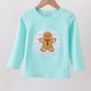 Blue Gingerbread Applique Top