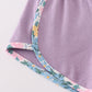 Purple Floral Print Ruffle Girl Set