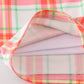 Orange Plaid Crab Embroidery Boy Swim Trunks
