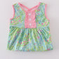 Meadow Breeze Print Girl Ruffle Dress