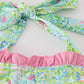 Meadow Breeze Print Girl Swimsuit
