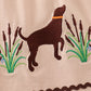 Camouflage Hound Embroidery Ruffle Dress