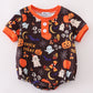 Orange Halloween Ruffle Boy Bubble