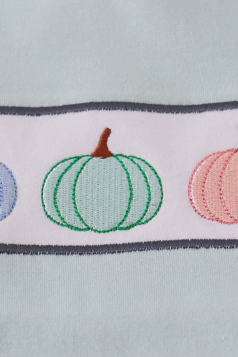 Navy Pumpkin Embroidery Set