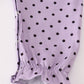 Purple Halloween Dot Witch Embroidery Romper