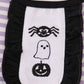 Purple Halloween Spider Embroidery Stripe Pants Set
