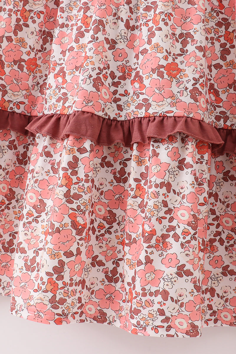 Fall Floral Print Mom&Me Dress