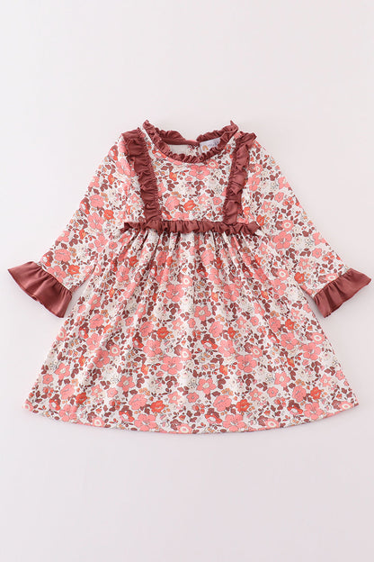 Fall Floral Print Mom&Me Dress