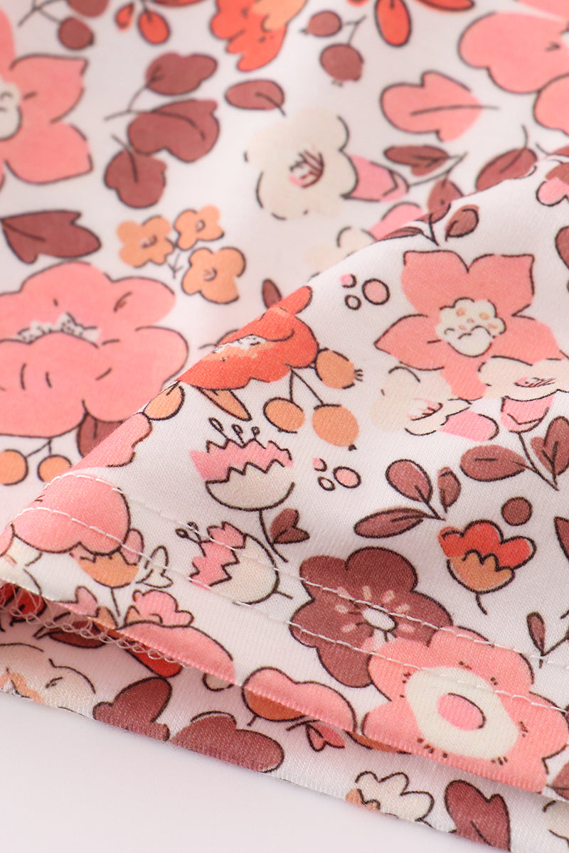 Fall Floral Print Mom&Me Dress