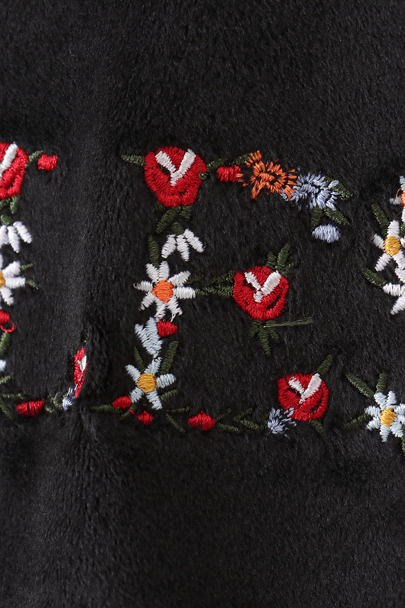 Black Velvet Blessed Embroidery Mom&Me Sweatshirt