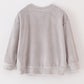 Grey Velvet Blessed Embroidery Mom&Me Sweatshirt
