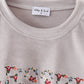 Grey Velvet Blessed Embroidery Mom&Me Sweatshirt