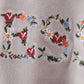 Grey Velvet Blessed Embroidery Mom&Me Sweatshirt
