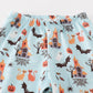 Blue Halloween Boy Pajamas Set