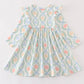 Blue Pumpkin Print Dress